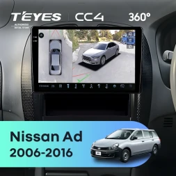Штатная магнитола Teyes CC4 360 8/128 Nissan Ad (2006-2016) Правый руль