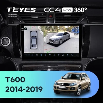 Штатная магнитола Teyes CC4 Pro 360 8/128 Zotye T600 (2014-2019)