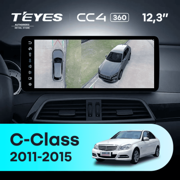 Штатная магнитола Teyes CC4 12.3" 360 8/128 Mercedes-Benz C-Class W204 C204 S204 (NTG 4.0) (2011-2015) Universal