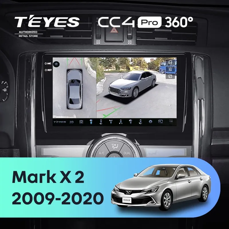 Штатная магнитола Teyes CC4 Pro 360 8/128 Toyota Mark X 2 X130 (2009-2020)