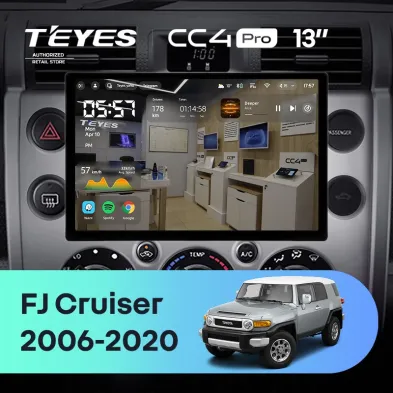 Штатная магнитола Teyes CC4 Pro 12/256 Toyota FJ Cruiser J15 (2006-2020) (13")