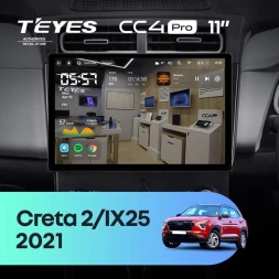 Штатная магнитола Teyes CC4 Pro 12/256 Hyundai Creta 2 (2021-2022) (глянец) F2 (11")