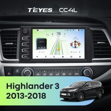 Штатная магнитола Teyes CC4L 6/64 с DTS Toyota Highlander 3 XU50 (2013-2018) F2 с кнопками