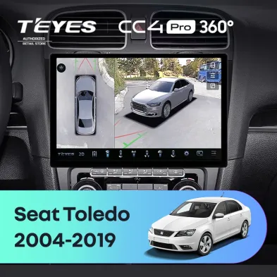 Штатная магнитола Teyes CC4 Pro 360 12/256 Seat Toledo (2004-2019) (11")
