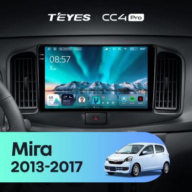 Штатная магнитола Teyes CC4 Pro 8/128 Daihatsu Mira eS (2013-2017)