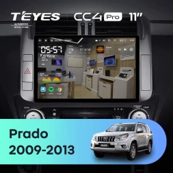 Штатная магнитола Teyes CC4 Pro 12/256 Toyota Land Cruiser Prado 150 (2009-2013) F1 Тип-AB (11")