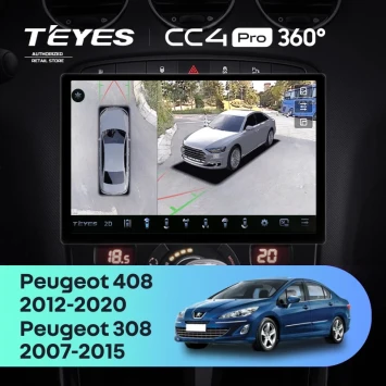 Штатная магнитола Teyes CC4 Pro 360 8/128 Peugeot 308 (2007-2015) (11")