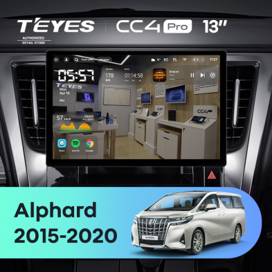 Штатная магнитола Teyes CC4 Pro 8/128 Toyota Alphard H30 (2015-2020) (13&quot;)