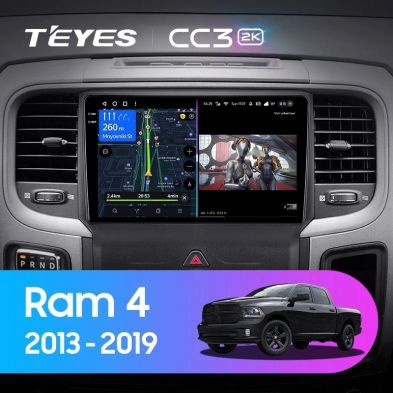Штатная магнитола Teyes CC3 2K 4/32 Dodge Ram 4 DJ DS (2013-2019) F2