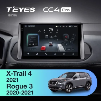 Штатная магнитола Teyes CC4 Pro 8/128 Nissan Rogue 3 (2020-2021) (0din)