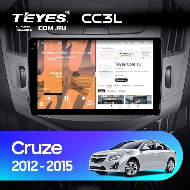Штатная магнитола Teyes CC3L 4/64 Chevrolet Cruze J300 J308 (2012-2015) F1
