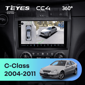 Штатная магнитола Teyes CC4 360 8/128 Mercedes-Benz C-Class W203 CL203 C209 A209 (2004-2011)