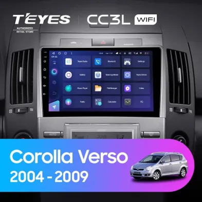 Штатная магнитола Teyes CC3L WiFi 2/32 Toyota Corolla Verso AR10 (2004-2009) F2