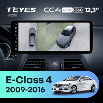 Штатная магнитола Teyes CC4 Pro 12.3" 360 8/128 Mercedes-Benz E-Class 4 W212 S207 A207 S212 C207 (NTG 4.5) (2009-2016) F2 Universal