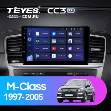 Штатная магнитола Teyes CC3 2K 360 6/128 Mercedes-Benz M-Class I W163 ML (1997-2005) Тип-B