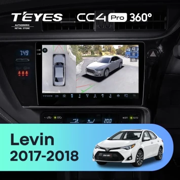 Штатная магнитола Teyes CC4 Pro 360 8/128 Toyota Levin 1 E180 Рестайлинг (2017-2018) Тип-B