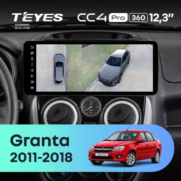 Штатная магнитола Teyes CC4 Pro 12.3" 360 8/128 LADA Granta (2011-2018) F1