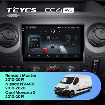 Штатная магнитола Teyes CC4 Pro 12/256 Opel Movano 2 (2010-2019) F1