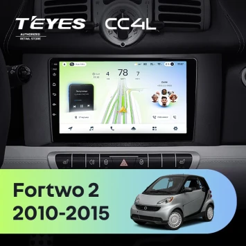 Штатная магнитола Teyes CC4L 4/64 Mercedes-Benz Smart Fortwo 2 (2010-2015) F1