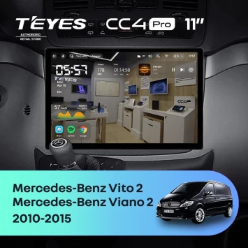 Штатная магнитола Teyes CC4 Pro 8/128 Mercedes-Benz Vito W639 (2010-2015) (11")