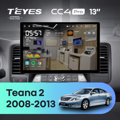 Штатная магнитола Teyes CC4 Pro 8/128 Nissan Teana J32 (2008-2013) Тип-B (13&quot;)