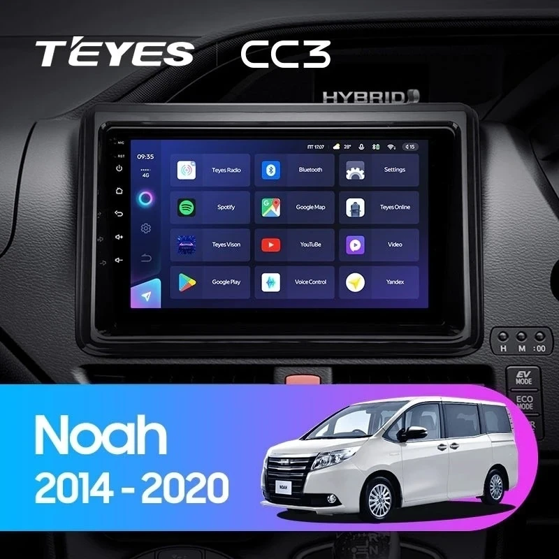 Штатная магнитола Teyes CC3 4/32 Toyota Voxy III R80 (2014-2020) Правый руль