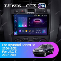 Штатная магнитола Teyes CC3 2K 4/32 Hyundai Santa Fe SM (2000-2012)