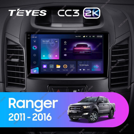 Штатная магнитола Teyes CC3 2K 6/128 Ford Ranger (2011-2016) (F2) — 