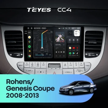 Штатная магнитола Teyes CC4 8/128 Hyundai Rohens Genesis (2008-2013) F1