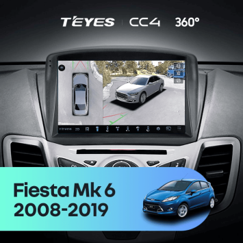 Штатная магнитола Teyes CC4 360 8/128 Ford Fiesta Mk 6 (2008-2019) F2 Тип-B