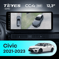 Штатная магнитола Teyes CC4 12.3" 360 8/128 Honda Civic FE FL (2021-2023)