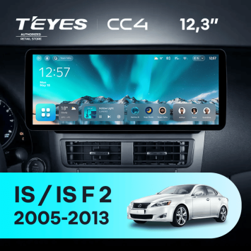 Штатная магнитола Teyes CC4 12.3" 6/64 Lexus IS F 200D 220D 250 250C 300 350 350C 2 XE20 (2005-2013)