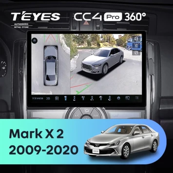 Штатная магнитола Teyes CC4 Pro 360 8/128 Toyota Mark X 2 X130 (2009-2020) (13")