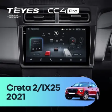 Штатная магнитола Teyes CC4 Pro 8/128 Hyundai Creta 2 2021+ (глянец) F2