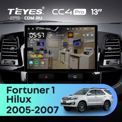 Штатная магнитола Teyes CC4 Pro 12/256 Toyota Fortuner (2005-2007) F2 (13&quot;)