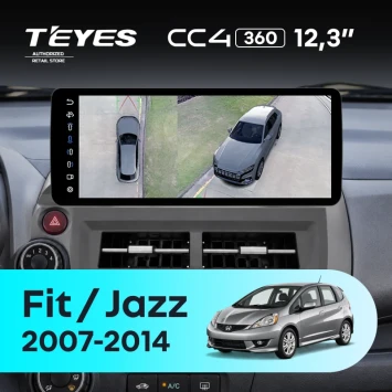 Штатная магнитола Teyes CC4 12.3" 360 6/64 Honda Jazz 2 (2007-2014)