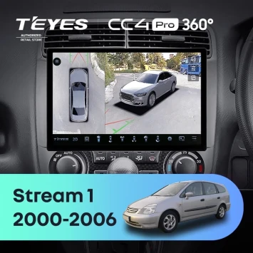 Штатная магнитола Teyes CC4 Pro 360 12/256 Honda Stream 1 (2000-2006) F1 (11")