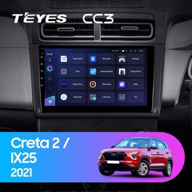 Штатная магнитола Teyes CC3 4/32 Hyundai Creta 2 2021+ (матовая) F1