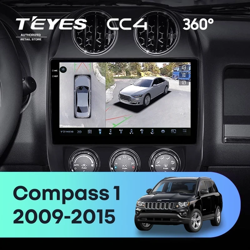 Штатная магнитола Teyes CC4 360 6/64 Jeep Compass 1 MK (2009-2015)