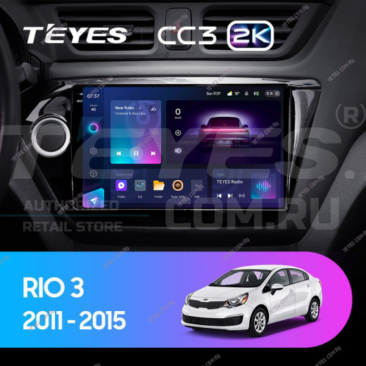 Штатная магнитола Teyes CC3 2K 4/64 Kia RIO 3 (2011-2016) — 