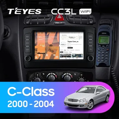 Штатная магнитола Teyes CC3L WiFi 2/32 Mercedes-Benz C-Class 2 S203 CL203 W203 C203 (2000-2004) 7"