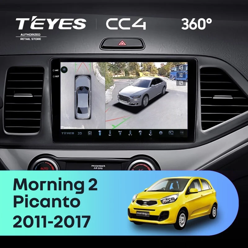 Штатная магнитола Teyes CC4 360 6/64 Kia Picanto (2011-2017)