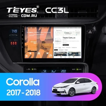 Штатная магнитола Teyes CC3L 4/64 Toyota Corolla (2017-2018) Тип-A