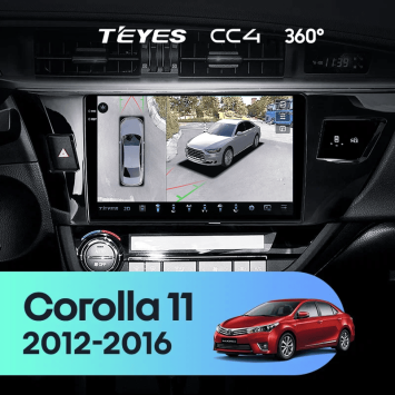 Штатная магнитола Teyes CC4 360 8/128 Toyota Corolla (2012-2016) Тип-B