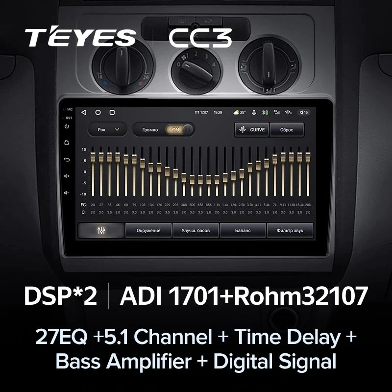 Штатная магнитола Teyes CC3 4/32 Volkswagen Touran 1 (2003-2010) F1