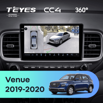 Штатная магнитола Teyes CC4 360 8/128 Hyundai Venue (2019-2020) Правый руль