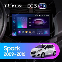 Штатная магнитола Teyes CC3 2K 360 6/128 Chevrolet Spark M300 (2009-2016)