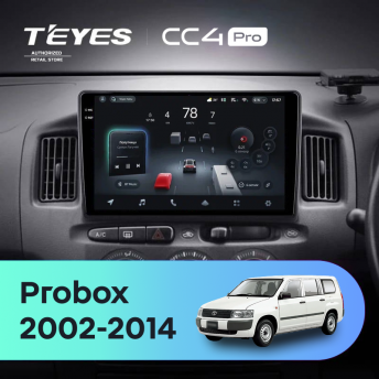 Штатная магнитола Teyes CC4 Pro 12/256 Toyota Probox XP50 XP160 (2002-2014) Правый руль