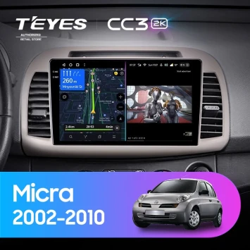 Штатная магнитола Teyes CC3 2K 4/64 Nissan Micra K12 (2002-2010)
