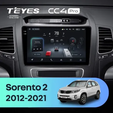 Штатная магнитола Teyes CC4 Pro 12/256 Kia Sorento 2 II XM (2012-2021) F2